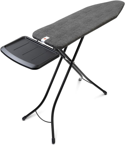 255058 - BRABANTIA Dërrasë hekurosjeje Madhësia B, për hekur me gjenerator avulli, kornizë metalike shumë e madhe, jo-rrëshqitëse, xhins e zezë, 124 x 38 cm
