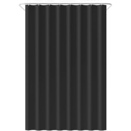 198478 - LOTI LIVING Perde Dushi 120x200cm, Rezistente ndaj Mykut dhe Ujit, Material Poliesteri, Skaj i Peshuar, Grepa të Përfshira, E Zezë