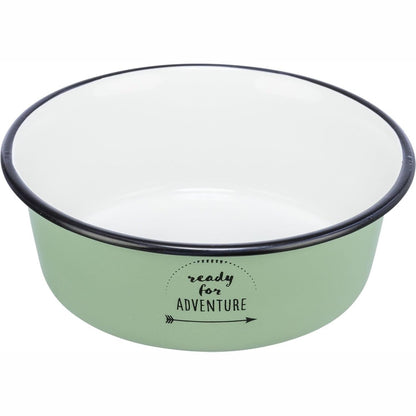254007 - TRIXIE Tas, smalt/çelik inox - jeshile 0.9 l/ø 17 cm