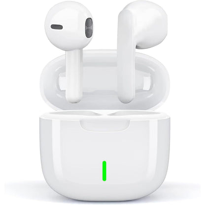 277076 - Kufje Bluetooth, Bluetooth 5.3, në vesh, 4 mikrofonë për uljen e zhurmës, tingull stereo Hi-Fi 50H, kontroll me prekje, IP7 të papërshkueshme nga uji, për iPhone, Android dhe Galaxy