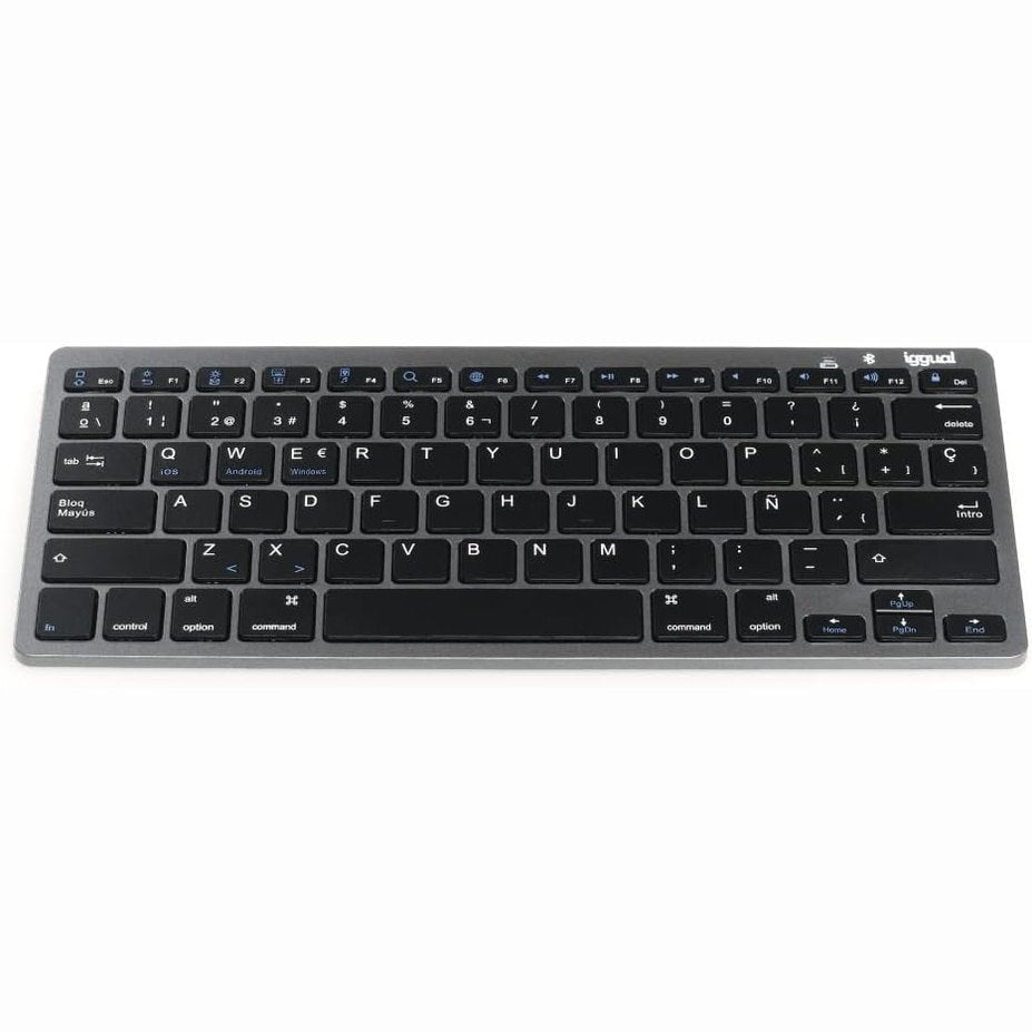 266943 - IGGUAL Tastiera ultra e hollë pa tel TKL-BT, E pajtueshme me Windows, MacOS dhe Android, E zezë