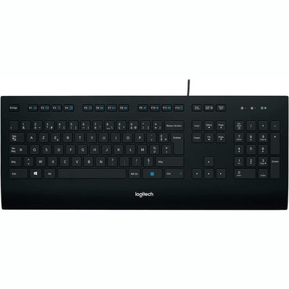 295247 - LOGITECH Tastierë K280e Pro me Tel për Biznes për Windows/Linux/Chrome, USB Plug-and-Play, Shkrim i Qetë, Madhësi e Plotë, Rezistent ndaj Derdhjeve, Frëngjisht AZERTY - E Zezë