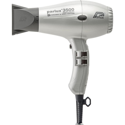 271064 - PARLUX 3500 Super Compact - Tharëse flokësh profesionale, Teknologji qeramike dhe jonike, 2000 W, Argjend
