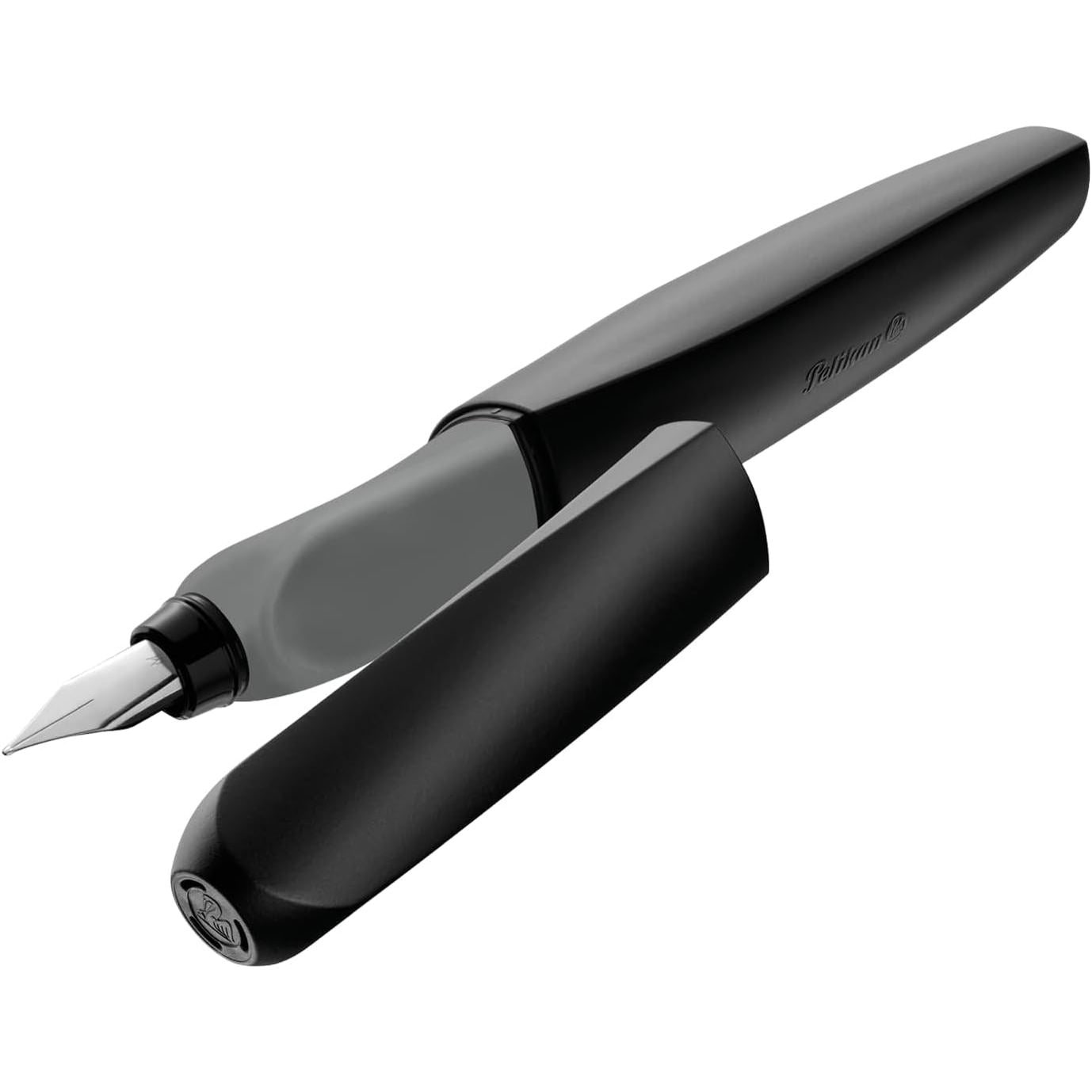 269251 - PELILKAN Stilograf Twist, majë çeliku inox, gjerësi mesatare, përfshirë fishekun e bojës, i zi