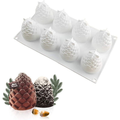 242777 - LATRAT Forma Rrjete Silikoni me Dizajn Boçe Pishe, Forma Musi Boçesh Pishe 3D për Krishtlindje, Dekorim Tortash, Pelteje, Karamelesh, Çokollate, Sapuni, Kuba Akullore etj., e Bardhë