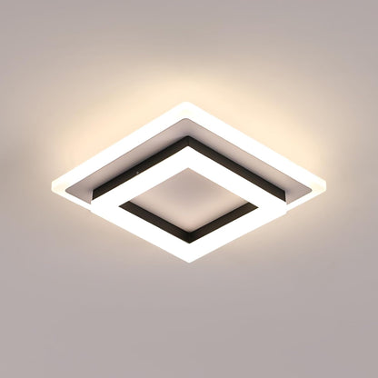 227388 - SENQIU Dritë Tavani LED, Llambë Tavani Moderne 24W 2700LM, Drita Akrilike të Zeza, 4500K e Bardhë Neutrale