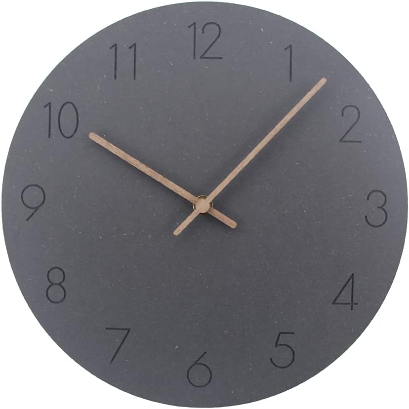 256730 - Timelike Orë Muri e Heshtur, Pa Tik-Tik, 30.5 cm, Stil Modern, Orë Muri prej Druri MDF, Kuarc, Punon me Bateri
