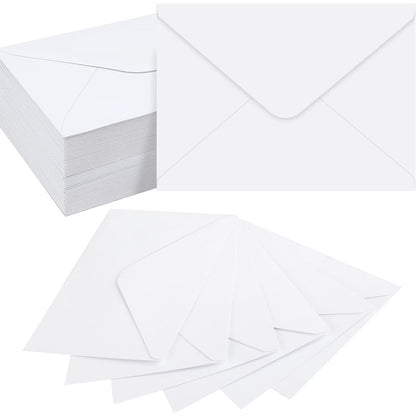 310490 - 100 copë zarfa letre kraft të bardha B6 13×18 - 120g/m² letër kraft e bardhë, me mbyllje gome