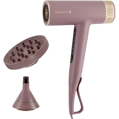 274874 - Remington Tharëse flokësh AIRvive™, motor dixhital pa furça, 110,000 rpm, 2 aksesorë: Difuzues dhe grykë stilimi, Teknologji Jonike dhe Anti-Frizz, 12 cilësime nxehtësie dhe shpejtësie, EC8930