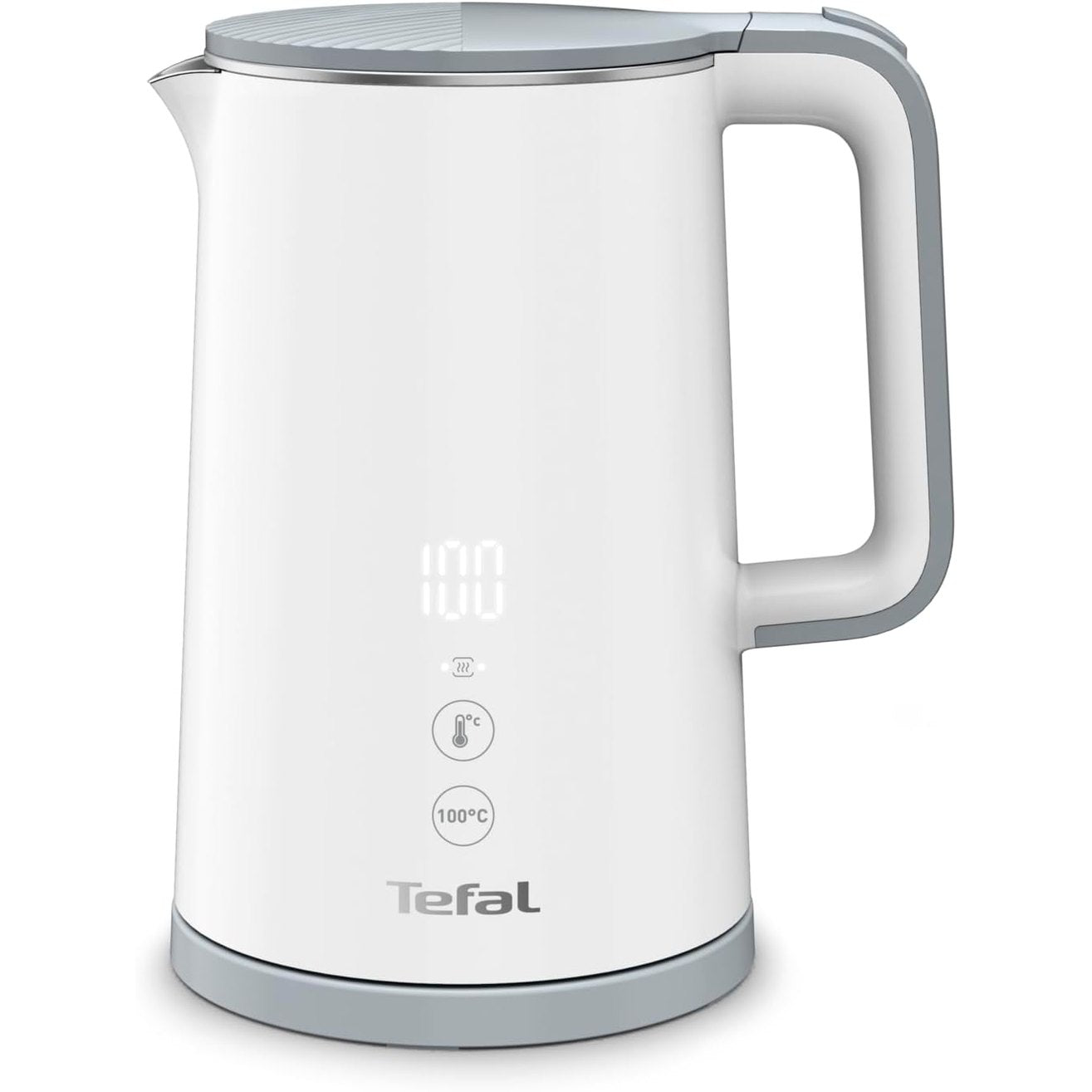 162196 - TEFAL KO6931 Sense Çajnik, Kapacitet 1.5L, Ekran Dixhital, 5 Cilësime Temperature, Bazë e Rrotullueshme 360°, Tregues i Nivelit të Ujit, Filtër i Lëvizshëm i Gëlqeres, Funksion Mbajtje Ngrohtësie për 30 Minuta, 1800W, i Bardhë