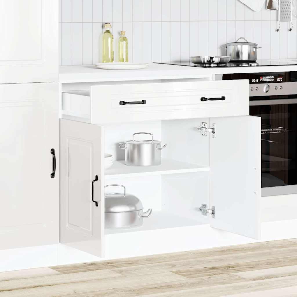 265348 - vidaXL Dollap Bazë për Lavaman KALMAR me Sirtar dhe Derë – Gloss White