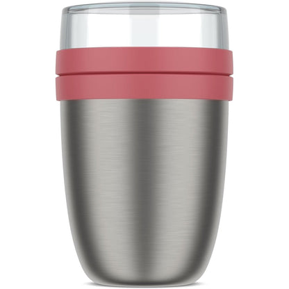 246002 - MEPAL Enë Termos Ellipse - Tenxhere Termo për Dreka - Filxhan Praktik për Kos dhe Supë për Udhëtim - Kapacitet 500 + 200 ml - Mban Ushqimin të Nxehtë për 6-8 Orë dhe të Ftohtë për 12 Orë - Maja e Gjallë