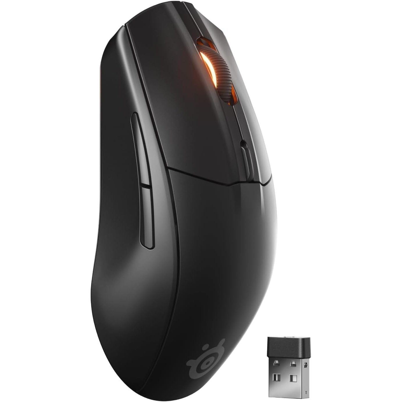 319751 - STEELSERIES Maus për Lojëra Rival 3 Pa Tel, 2.4 GHz dhe Bluetooth, Sensor Optik TrueMove Air 18,000 DPI, I Qëndrueshëm deri në 60 milionë klikime, I Lehtë, Mbështjellës Mausi 100% PTFE, I Zi