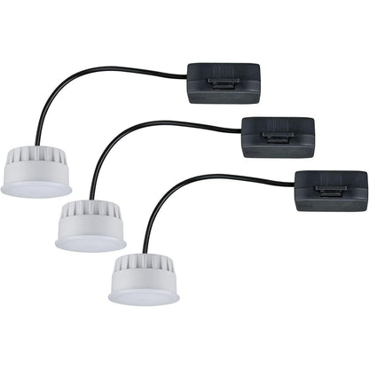 250951 - PAULMANN Modul Drite LED i Fundur 92473 Choose Coin, 3 x 6 W, 3 x 470 lm, 230 V 2700 K, Saten, Plastik