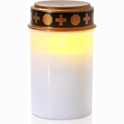 168868 - HOMEMORY Qiri LED Varri, 7cm x 12.5cm, i Bardhë, IP44 e Papërshkueshme nga Uji, me Kohëmatës, Punon me Bateri, i Përshtatshëm për Ambiente të Jashtme