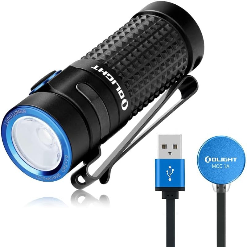 245300 - OLIGHT Dritë dore LED S1R Baton II Mini Kompakte USB Magnetike e Rikarikueshme 1000 Lumen 145 Metra Rreze, 8 Ditë Kohëzgjatje Pune, Rezistent ndaj Ujit, 5 Modalitete Drite