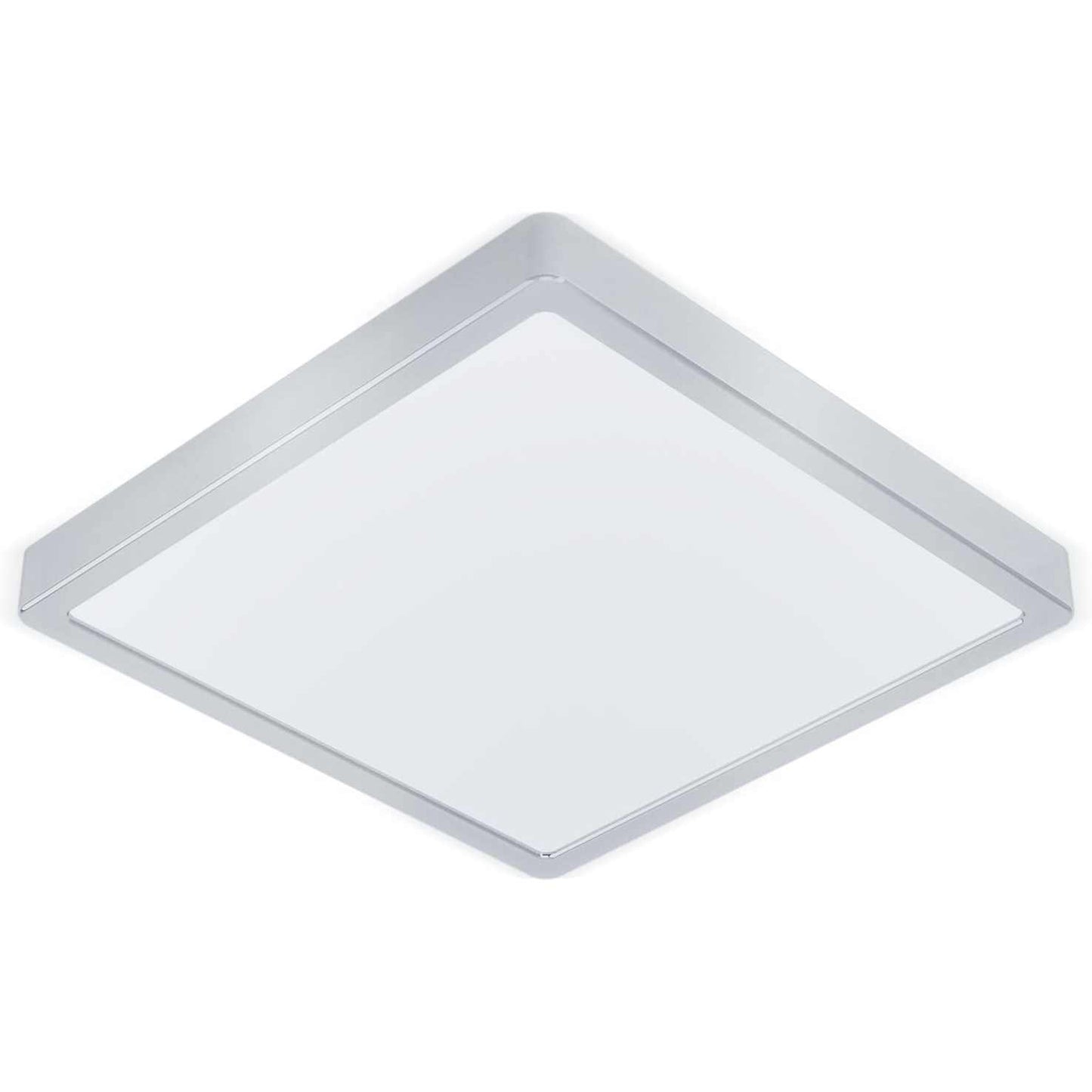 184373 - EGLO MOLAY - Llambë LED e Montuar në Tavani, nga Çelik dhe Plastik, në Ngjyrë të Argjendtë dhe të Bardhë, Gjatësi x Gjerësi 28.5 cm, Dritë të Bardhë e Ngrohtë