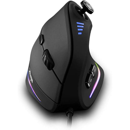 276635 - Zelotes Maus Ergonomik me Levë Drejtimi, 10000 DPI, 11 Butona të Programueshëm, Maus Optik Vertikal për Lojëra USB me Kabllo, për Laptop, Kompjuter, PC, i Zi