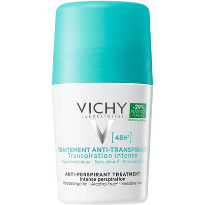 312157 - VICHY Antidjersës 48 orësh, deodorant roll-on për gra dhe burra, 50 ml, rezistent ndaj djersës dhe aromave, për lëkurë të ndjeshme