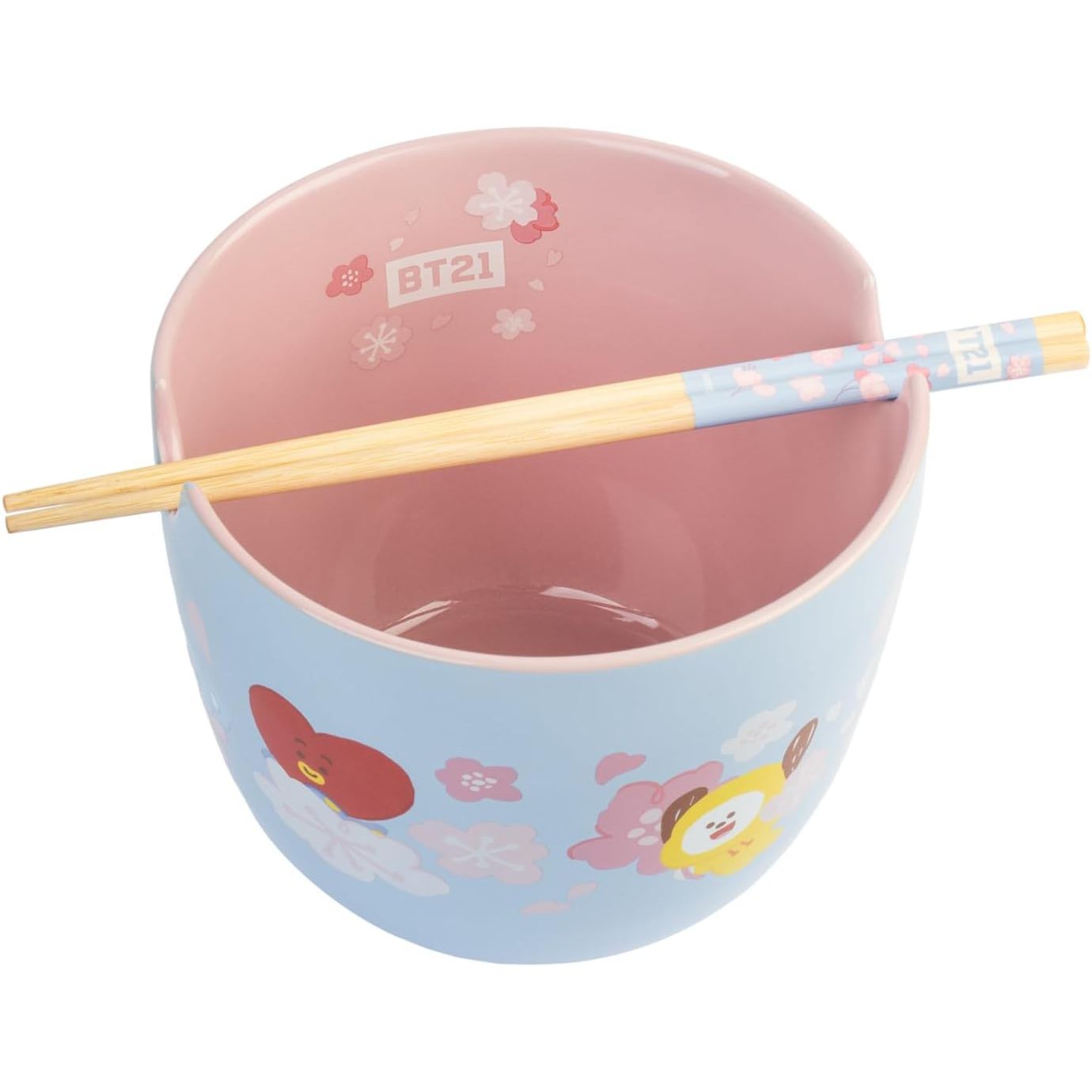 213865 - GRUPO ERIK Tas Ramen BT21 Qeramik 12.5 x 9.4 cm 1400 ml me Shkopinj