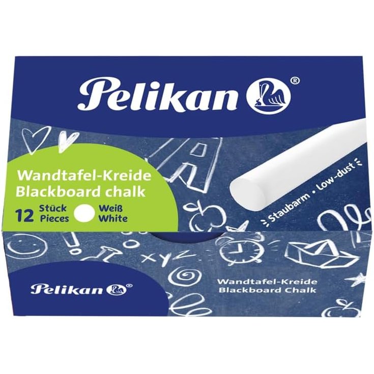 310744 - PELIKAN Shkumës i Bardhë – 12 copë, 12x90 mm, Pa pluhur, i larëshëm, Zonë kapjeje e veshur