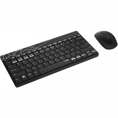 296007 - RAPOO Set tastiere dhe mausi pa tel 8000M, sensor 1300 DPI, jetëgjatësi baterie 12-mujore, QWERTZ, e zezë/gri