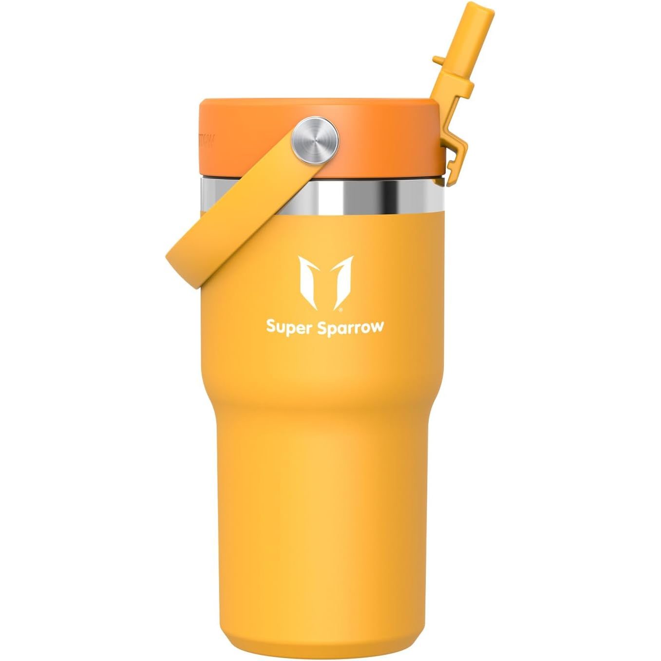185035 - SPARROW - Termos Twistpath prej Çeliku Inoks, Shishe Uji me Kapak Fleksibël Kashte, Kapacitet 620ml, pa BPA, i Papërshkueshëm nga Pluhurat, i Pajtueshëm me Mbajtëset Standarde të Gotave të Makinës