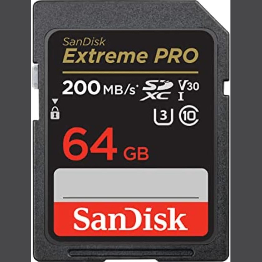 276585 - SANDISK Kartë 64GB Extreme PRO SDXC + RescuePRO Deluxe, deri në 200MB/s, UHS-I, Klasa 10, U3, V30