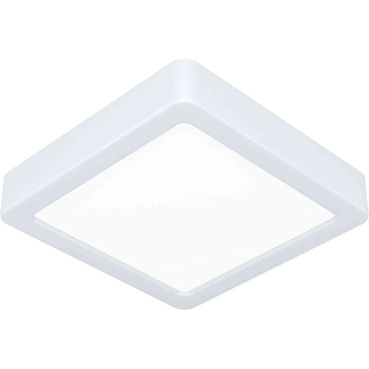 210124 - EGLO FUEVA 6 - Llambë LED për Tavani, Formë Katrore, e Montuar në Sipërfaqe, Materiali: Plastike e Bardhë, Ndriçim: i Bardhë i Ngrohtë - i Bardhë i Ftohtë, Madhësia: 15x15 cm