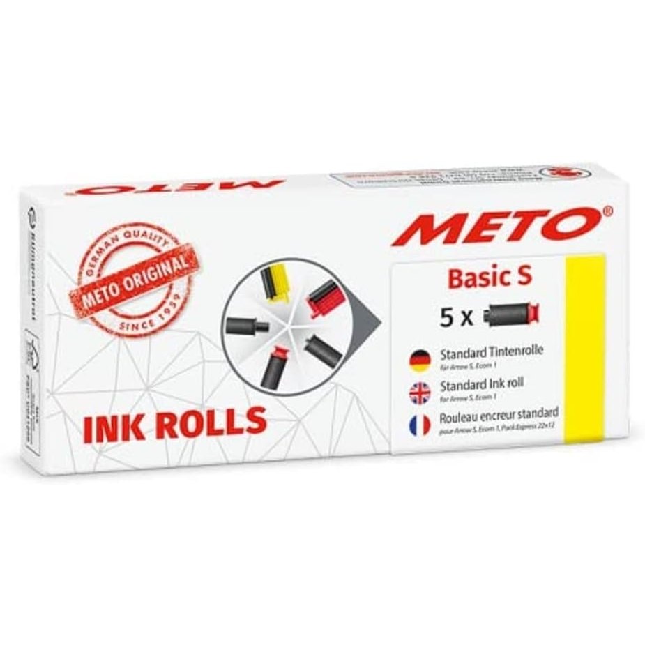 320173 - METO Rula boje për METO Basic S / Arrow S, 5 copë, të zeza, 1 rresht, për etiketa 22 x 12 mm