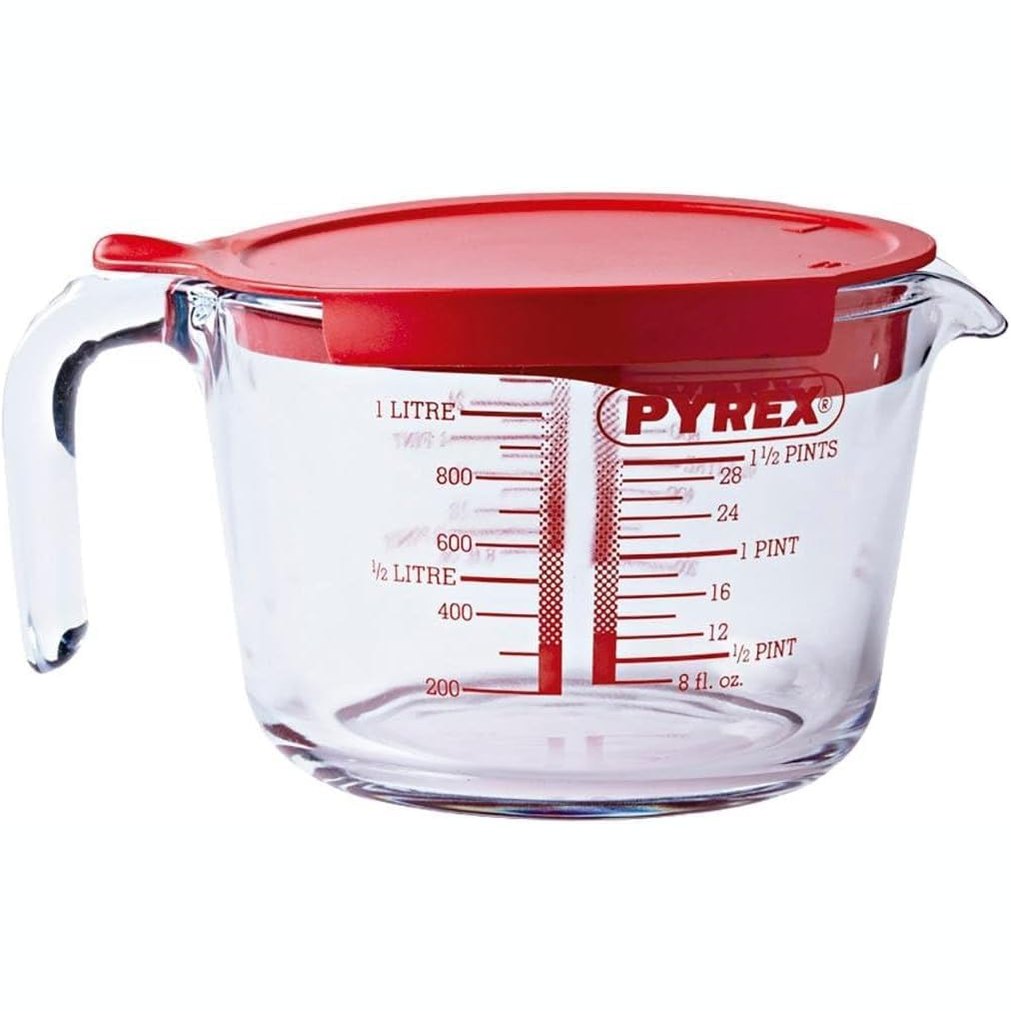216117 - PYREX Enë Matëse Qelqi me Kapak, 1L, 20.9 x 16.1 x 11.2 cm
