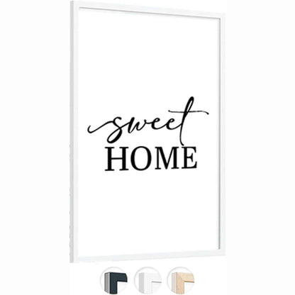 187634 - EDIHOME - Kornizë Fotoje Muri 50x70cm, Materiali nga Dru e Bardhë, për Fanella Futbolli dhe Posterë, me Laminat Akrilik