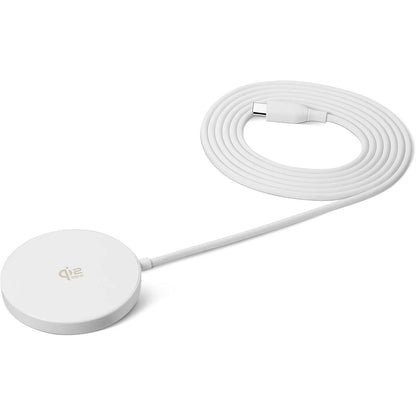296107 - KARIKUES PA TEL AMAZON BASICS 25W, I ÇERTIFIKUAR QI2.2, I PAJTUESHËM ME MAGSAFE PËR IPHONE 17/16/15/14/13/12, I PAJTUESHËM ME MAGNET PËR TELEFONAT INTELIGJENTË ANDROID DHE GOOGLE, I BARDHË (PËRSHTATËSI NUK PËRFSHIHET)