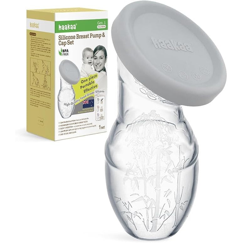 275446 - HAAKAA Pompë Manuale e Gjirit, Pompë Gjiri prej Silikoni, Silikon i Klasit Ushqimor, Kapacitet 3oz/90ml