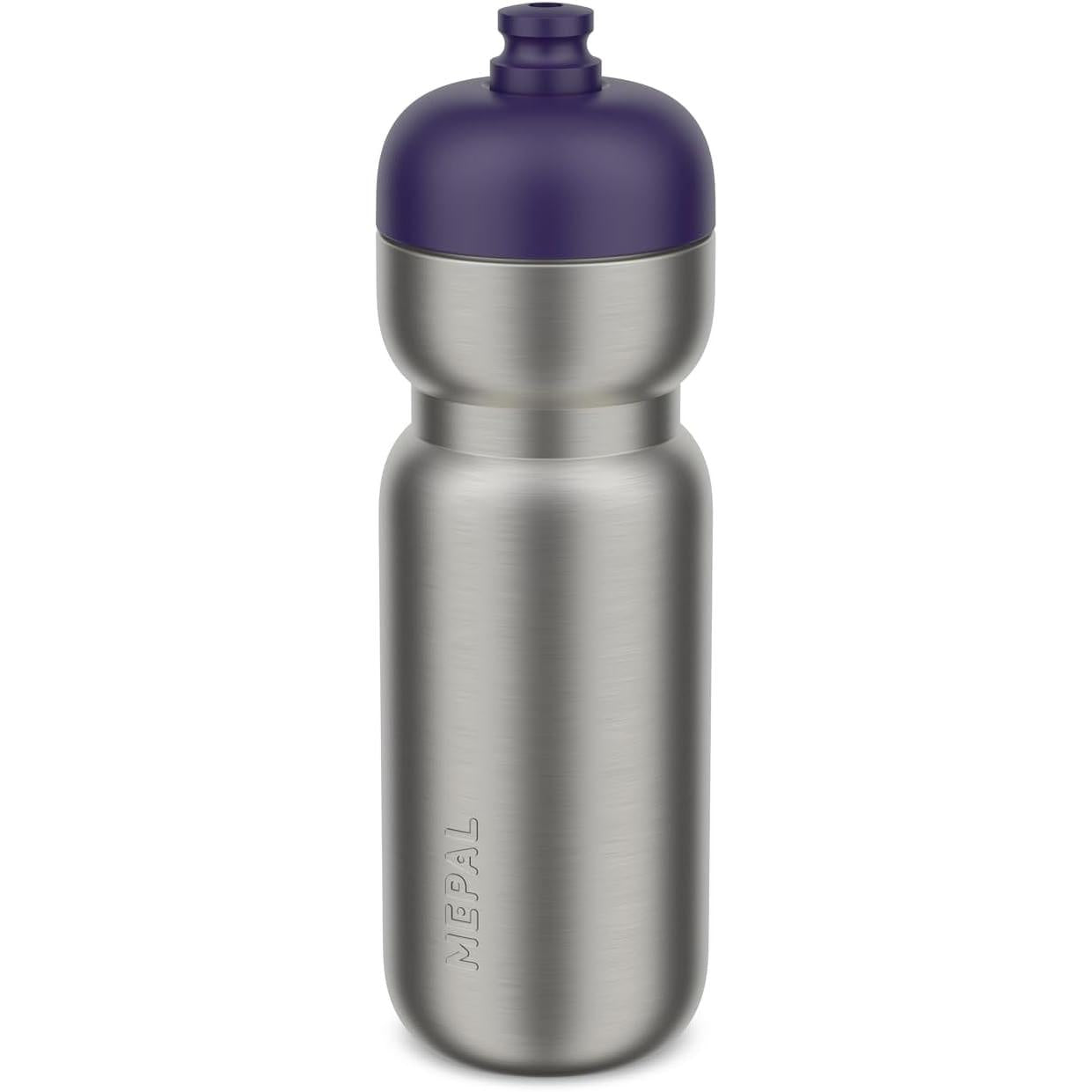 184684 - MEPAL - Shishe Sportive 800ml, e Papërshkueshme nga Rrjedhjet, Tërhiq dhe Hidrato, ndërtuar prej Çelik Inoks, Kapje me Një Dorë - Blu Mesnate