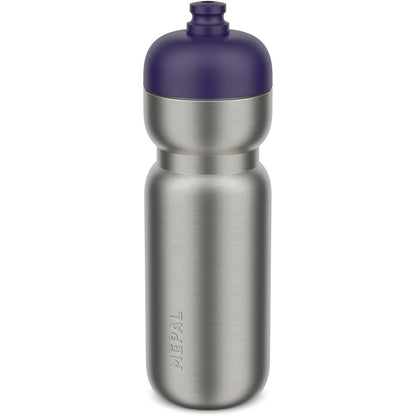 184684 - MEPAL - Shishe Sportive 800ml, e Papërshkueshme nga Rrjedhjet, Tërhiq dhe Hidrato, ndërtuar prej Çelik Inoks, Kapje me Një Dorë - Blu Mesnate