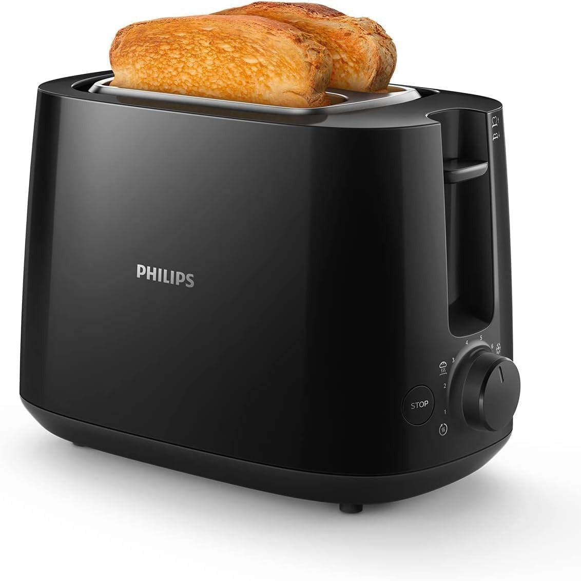 277480 - PHILIPS Toaster HD2581/90 | 2 vende për pjekje | 8 cilësime | Fikje automatike | E zezë