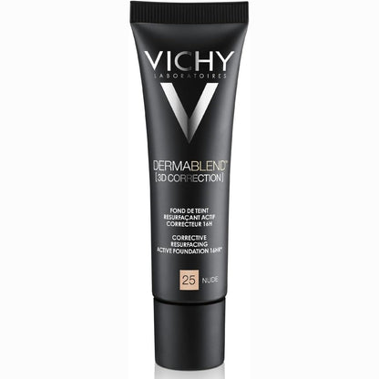 321309 - VICHY Dermablend [3D Korrigjim], 30 ml, Grim për Korrigjimin e Lëkurës, Fondatinë për lëkurë me njolla dhe të prirur ndaj akneve, Nuanca: 25 nude