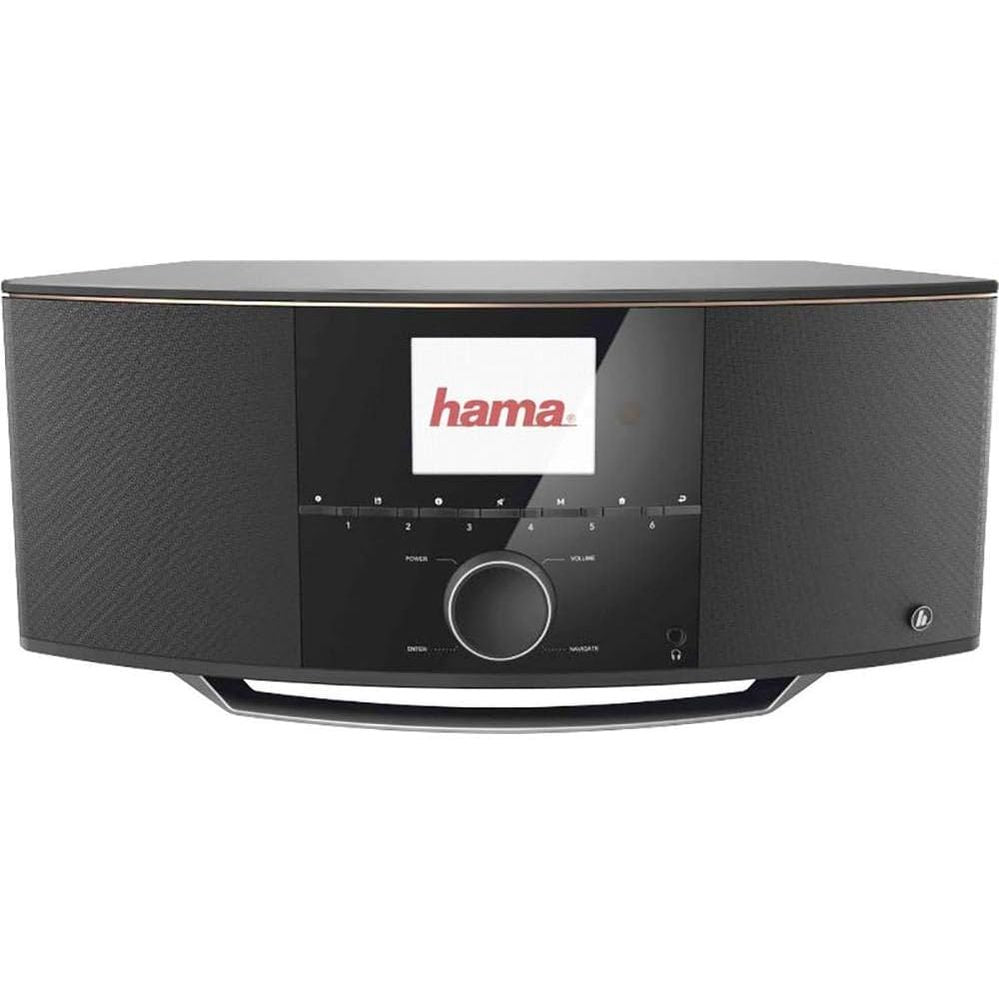 295039 - HAMA DAB Radio Interneti Bluetooth & DAB+ DIR150BT, Radio Dixhitale WLAN, Bluetooth, FM, USB, AUX, 90W, Ekran me Ngjyra, Ore me Alarm, E Zezë