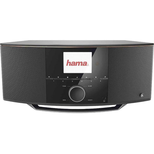295039 - HAMA DAB Radio Interneti Bluetooth & DAB+ DIR150BT, Radio Dixhitale WLAN, Bluetooth, FM, USB, AUX, 90W, Ekran me Ngjyra, Ore me Alarm, E Zezë