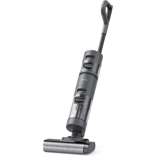 288060 - DREAME Fshesë me korrent pa tel H12, për pastrim të thatë/lagësht, shkop inteligjent, pastrim skajesh, furçë vetëpastruese, rezervuar uji 900 ml, jetëgjatësi baterie 35 minuta, për dysheme, qilima, qime kafshësh shtëpiake, gri