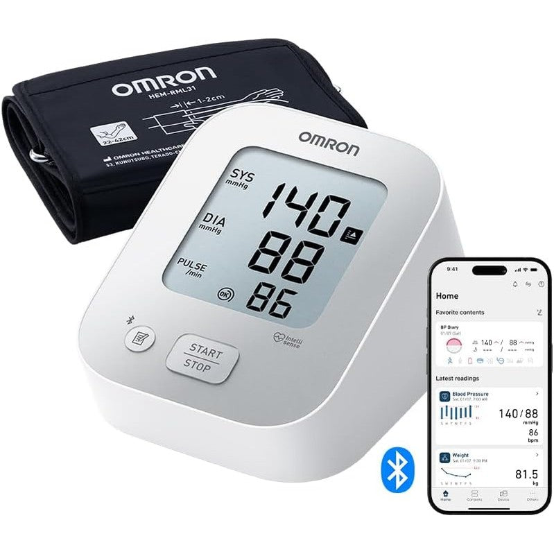 275141 - OMRON Monitor Tensioni i Gjakut për Krahun e Sipërm X2+ Connect | Validuar Klinikisht | Bluetooth + Aplikacion Falas | Manshetë Universale 22-42 cm