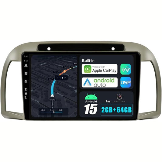 272713 - BXLIYER ANDROID RADIO MAKINE 15 IPS – Për Nissan March Micra K12 (2002-2010) - 2G+64G - Lojë pa tel në makinë + Android Auto - Kamera e pasme FALAS - Timoni 2 Din 9 inç DAB WLAN me ekran të ndarë