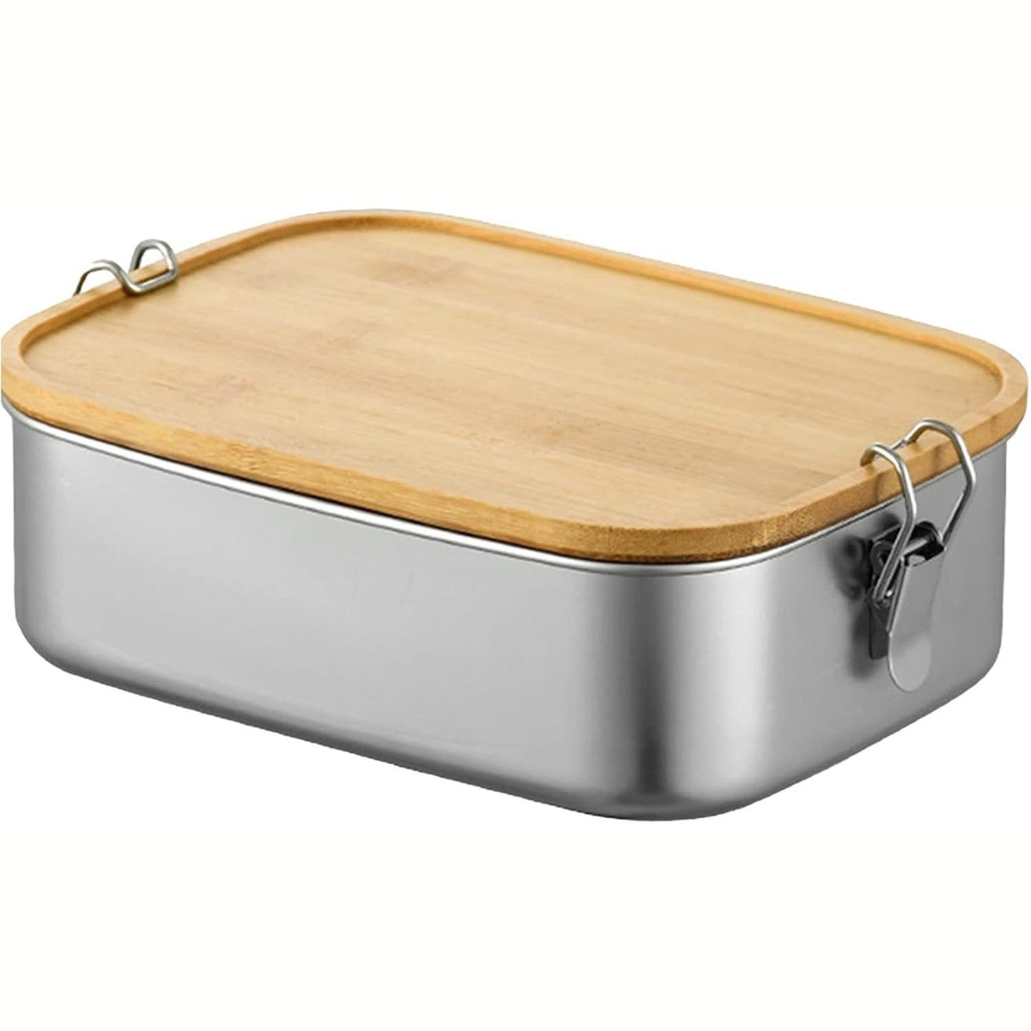 219590 - KUTI BENTO, kuti dreke prej çeliku inox, 1500 ml, 3 lloje kutish dreke, kuti metalike me kapakë druri, pa BPA, për çerdhe, shkolla dhe piknikë