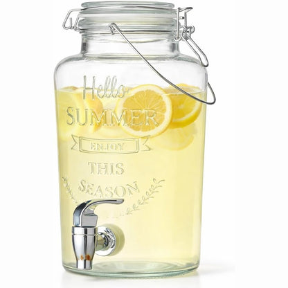 251728 - POINT-VIRGULE Dozator Pijesh Hello Summer Limonade me Rubinet, Kapacitet 3L, Transparent