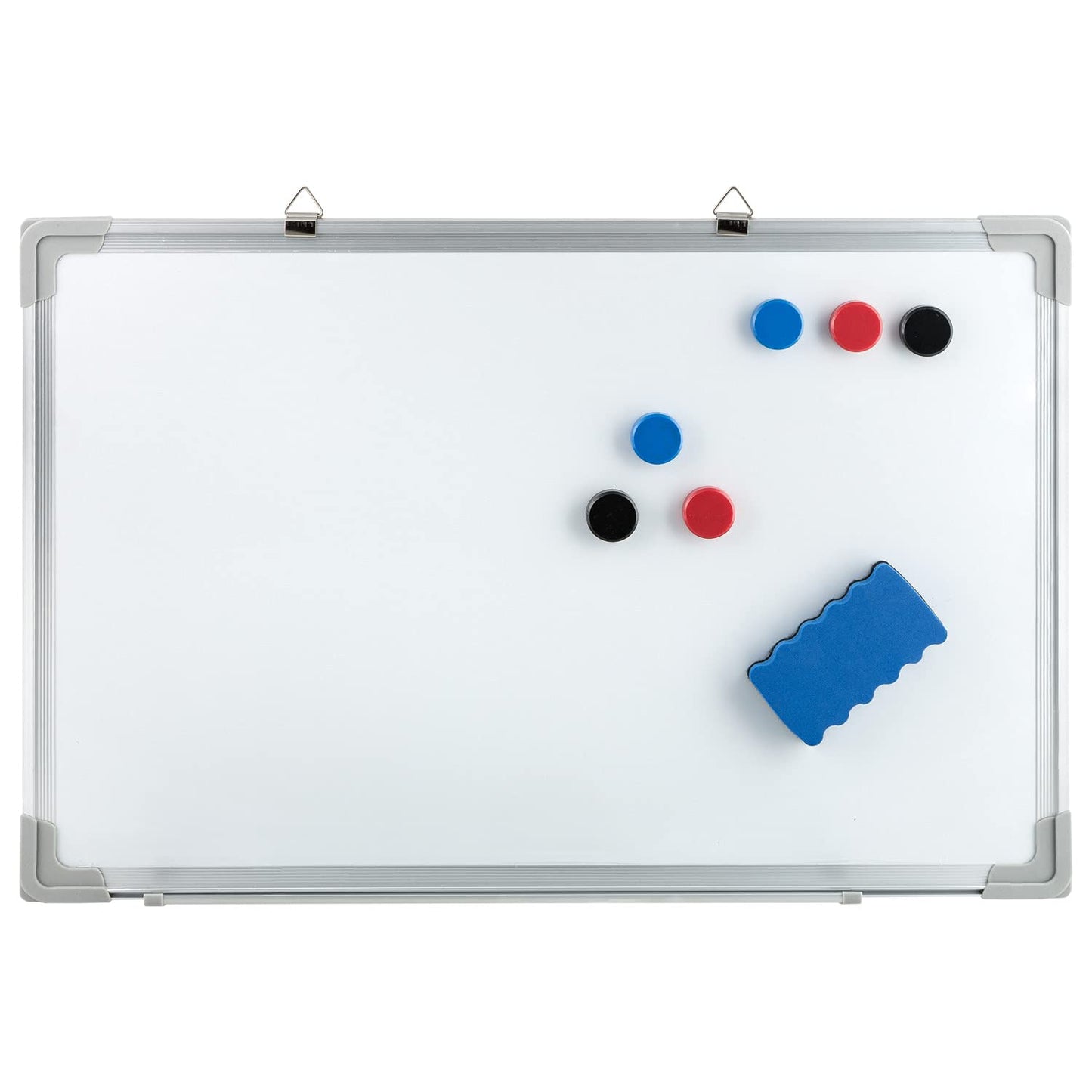 268890 - IDENA 10414 Tabelë e Bardhë me Kornizë Alumini, përmasa 40 x 60 cm, 6 magnet dhe sfungjer të përfshirë