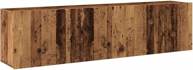 141485 - vidaXL Komoda TV për mur (floating), set 2 copë, ngjyrë dru i vjetër kafe, 80×30×41 cm secila, dru i përpunuar