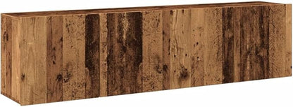 141485 - vidaXL Komoda TV për mur (floating), set 2 copë, ngjyrë dru i vjetër kafe, 80×30×41 cm secila, dru i përpunuar