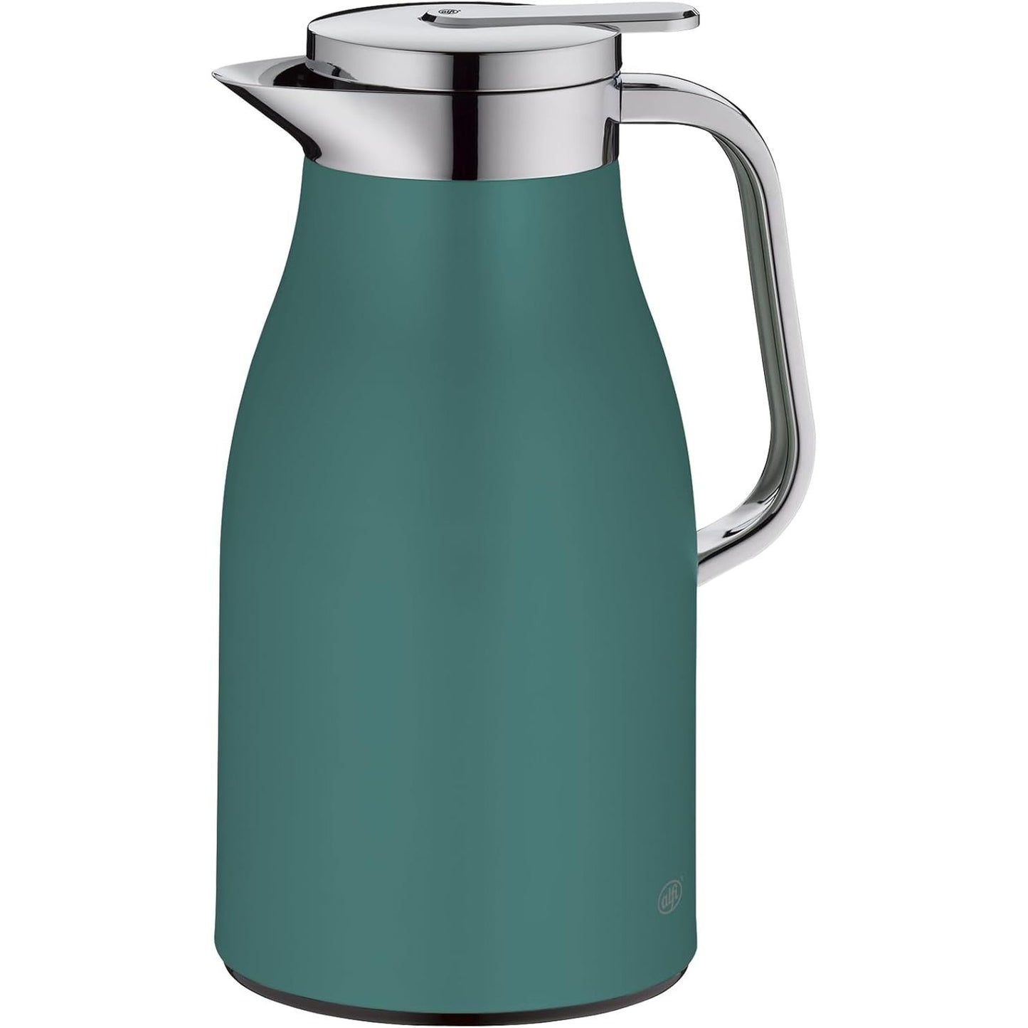 260414 - ALFI Shishe Vakumi 1.0l, Çelik Inox, Mbulesë Qelqi Higjienike, Kapak me Rrotullim, Buton Shtypjeje, Dorezë Ergonomike, Pa BPA