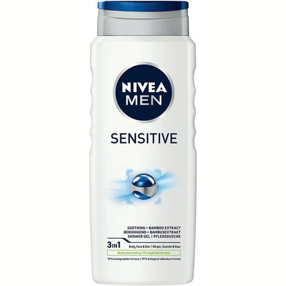 319081 - NIVEA XHEL DUSH PËR MESHKUJ, PËR LËKURË TË NDJESHMË, 500 ML